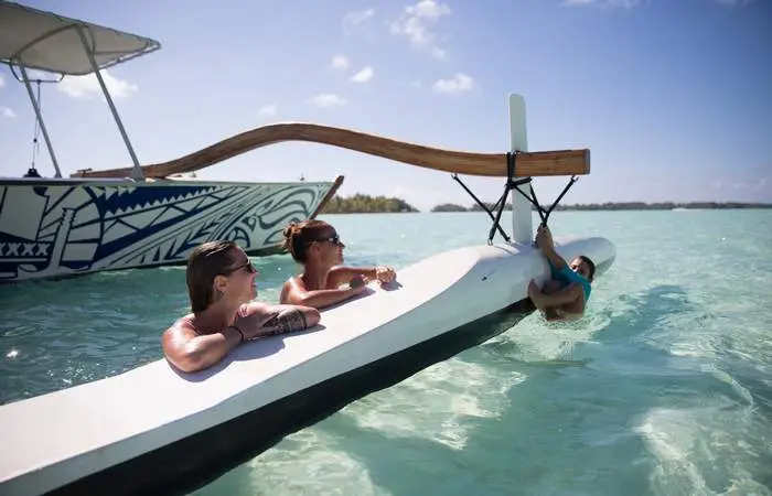 Banc de sable dans le lagon de Bora Bora